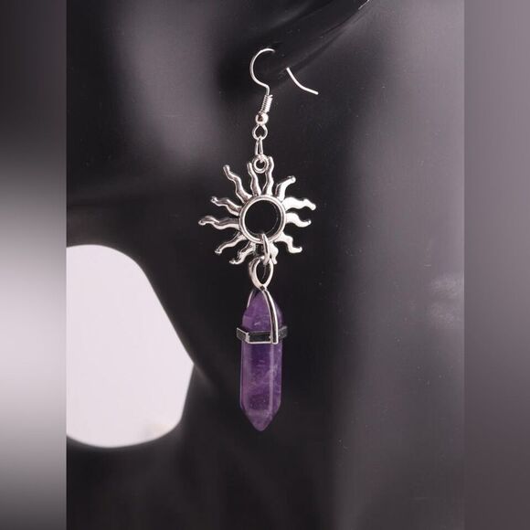 Crystal drop earrings M851 - Picture 2 of 6